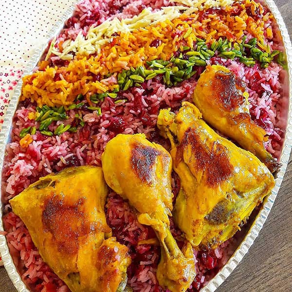 طرز تهیه آلبالو پلو مجلسی با مرغ
