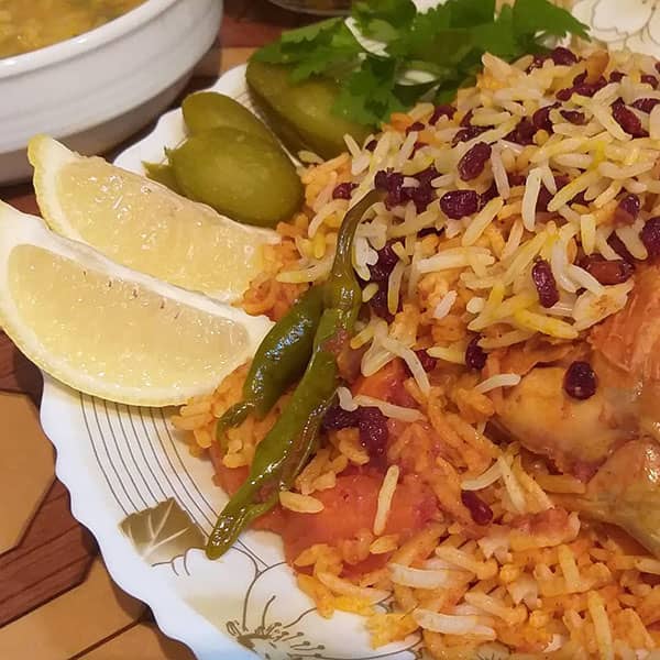 طرز تهیه مرغ لا پلو با زرشک