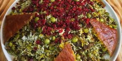 طرز تهیه نخود فرنگی پلو با گوشت و شوید و طعمی عالی