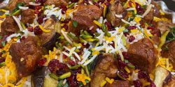 طرز تهیه بادمجان پلو شیرازی مخصوص با طعم بسیار عالی