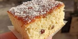 طرز تهیه کیک نارگیلی ساده به روش بازاری با طعم بسیار عالی