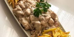 طرز تهیه چیکن استراگانف ساده رستورانی با طعم بسیار عالی
