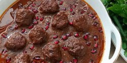 طرز تهیه فسنجان با گوشت قلقلی رستورانی و طعم بسیار عالی