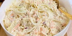طرز تهیه سالاد کلم و پیاز رستورانی با طعم بسیار عالی