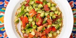 طرز تهیه سالاد شیرازی به روش مجلسی و با طعم بسیار عالی