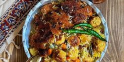 طرز تهیه سنگ سیر پلو به روش کردی و با طعم بسیار عالی
