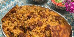 طرز تهیه لوبیا پلو با گوشت تکه ای ساده با طعم بسیار عالی