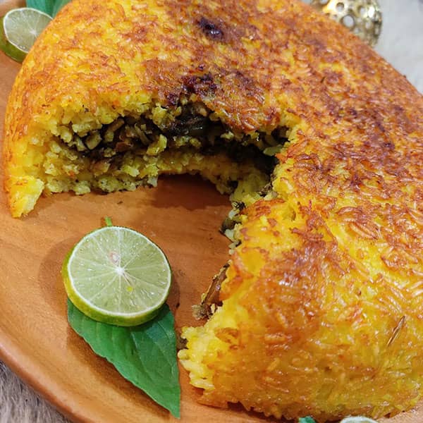 طرز تهیه ته چین قورمه سبزی