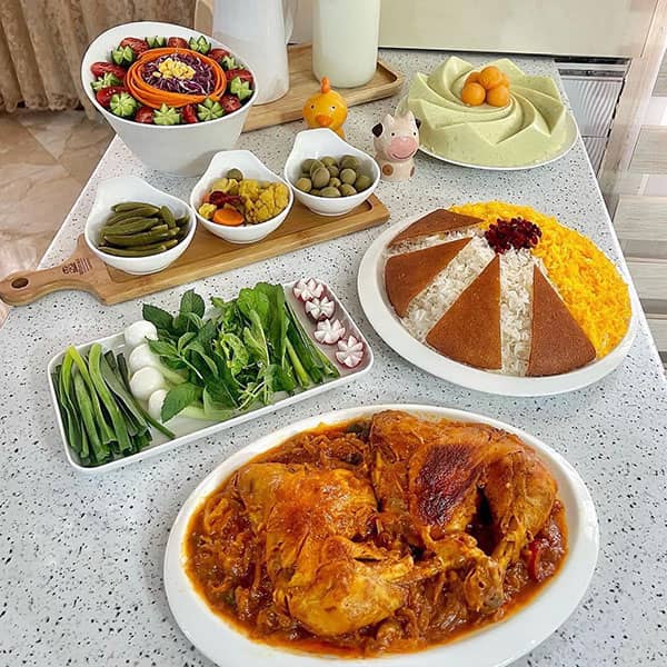 طرز تهیه دو پیازه مرغ