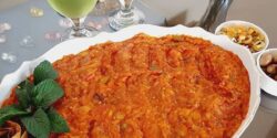 طرز تهیه خوراک گوجه بادمجان ساده و فوری با طعم بسیار عالی