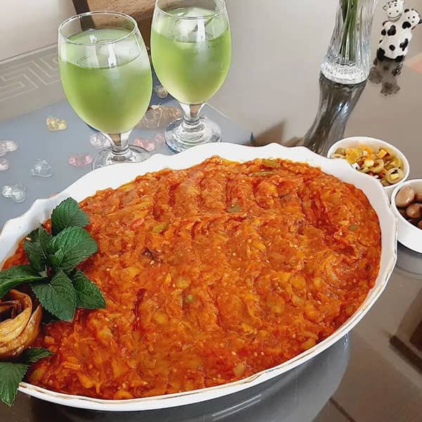 خوراک گوجه بادمجان