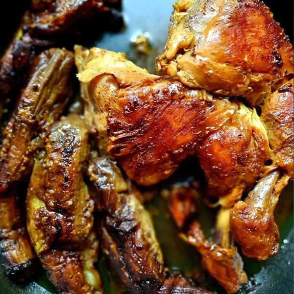 طرز تهیه بادمجان شکم پر با مرغ , دستور پخت بادمجان شکم پر با مرغ