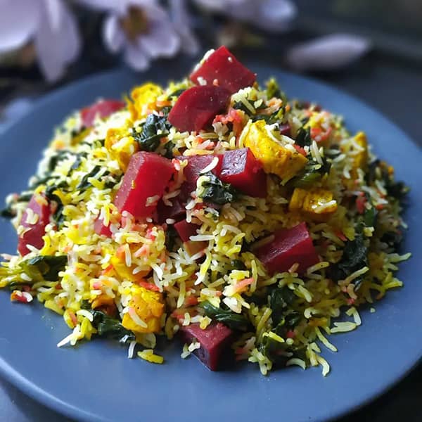 طرز تهیه اسفناج پلو با لبو
