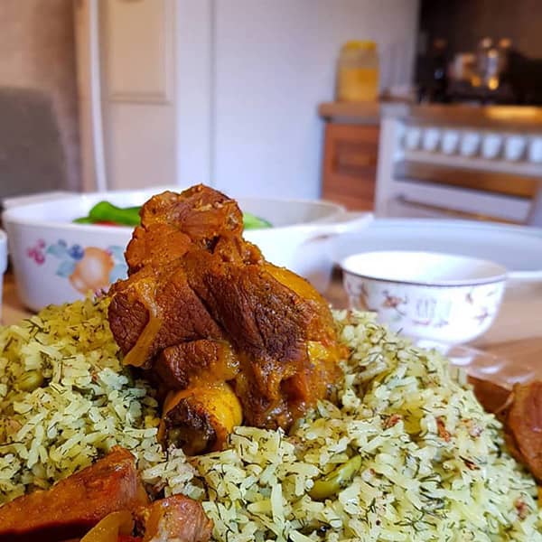 طرز تهیه باقالی پلو با گوشت