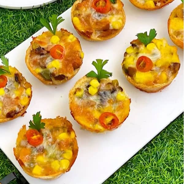 طرز تهیه پیتزا لقمه‌ ای