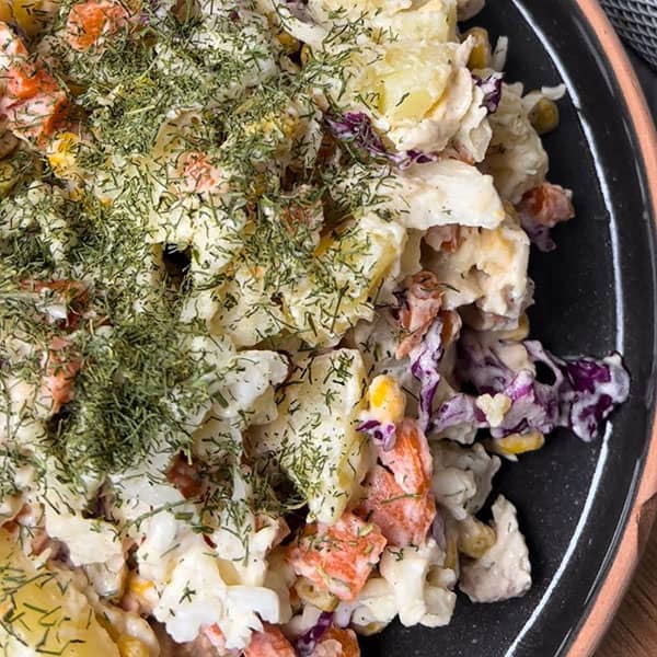 طرز تهیه سالاد سیب زمینی و مرغ