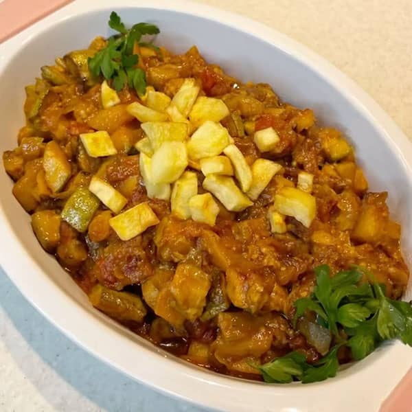 طرز تهیه خوراک کدو و بادمجان