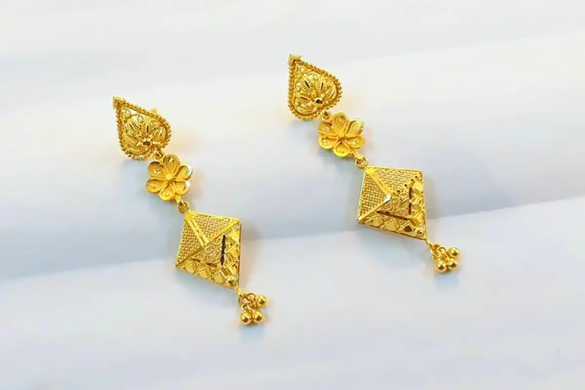 گوشواره فانوسی طلا 