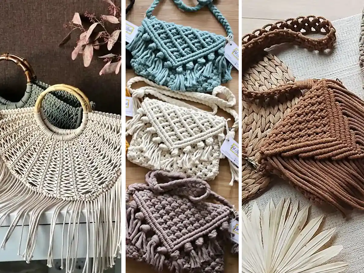 کیف مکرومه لاکچری
