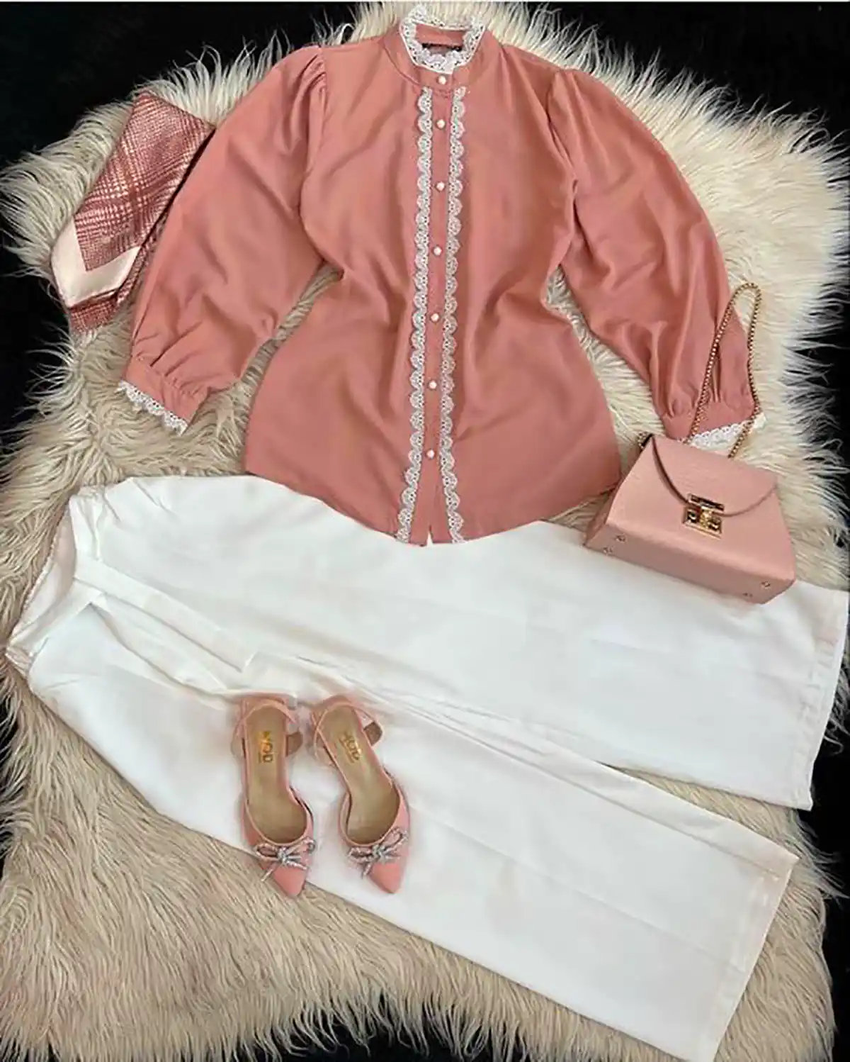 ست تونیک و شلوار رنگی