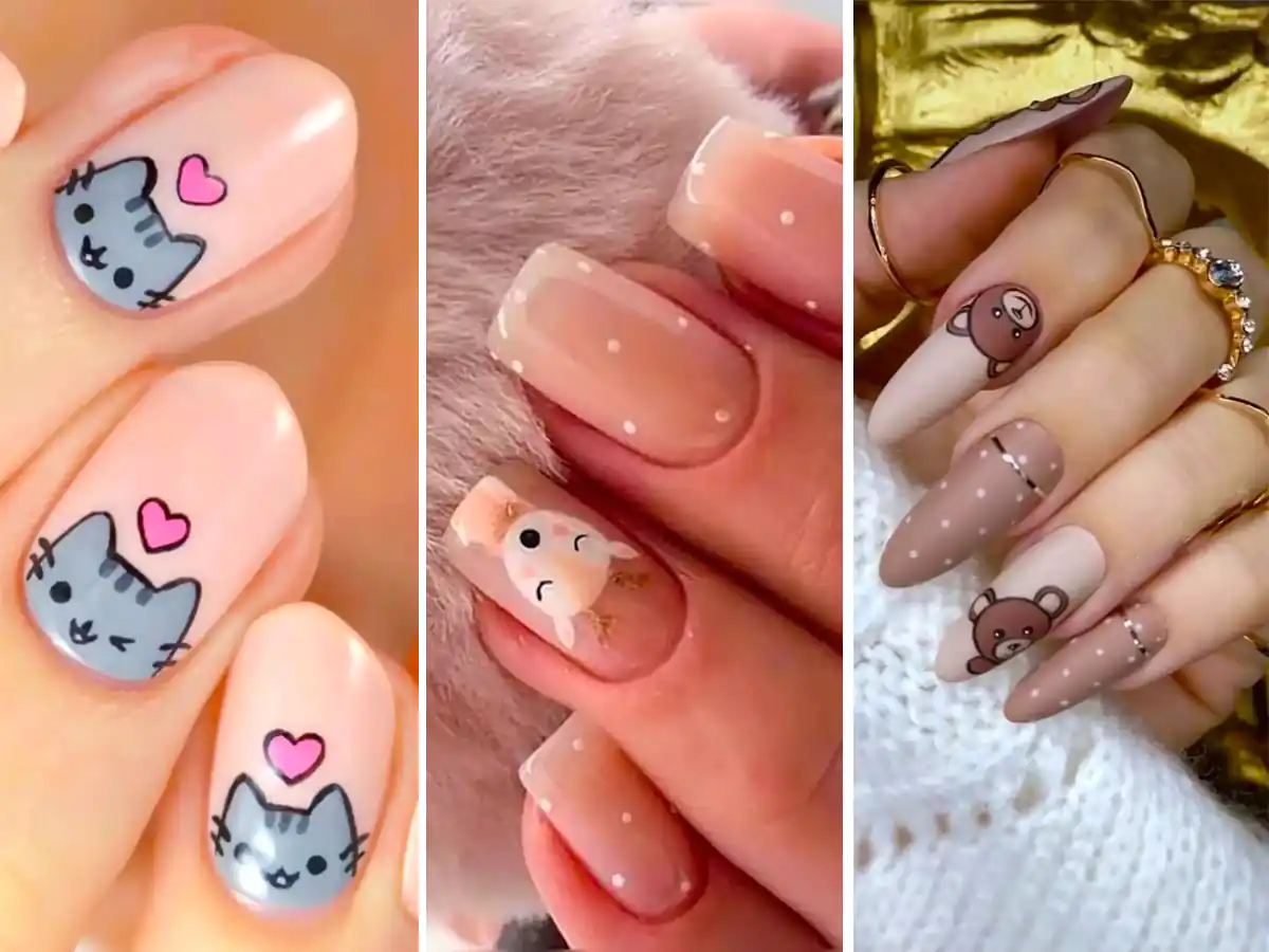 طراحی ناخن کیوت عروسکی