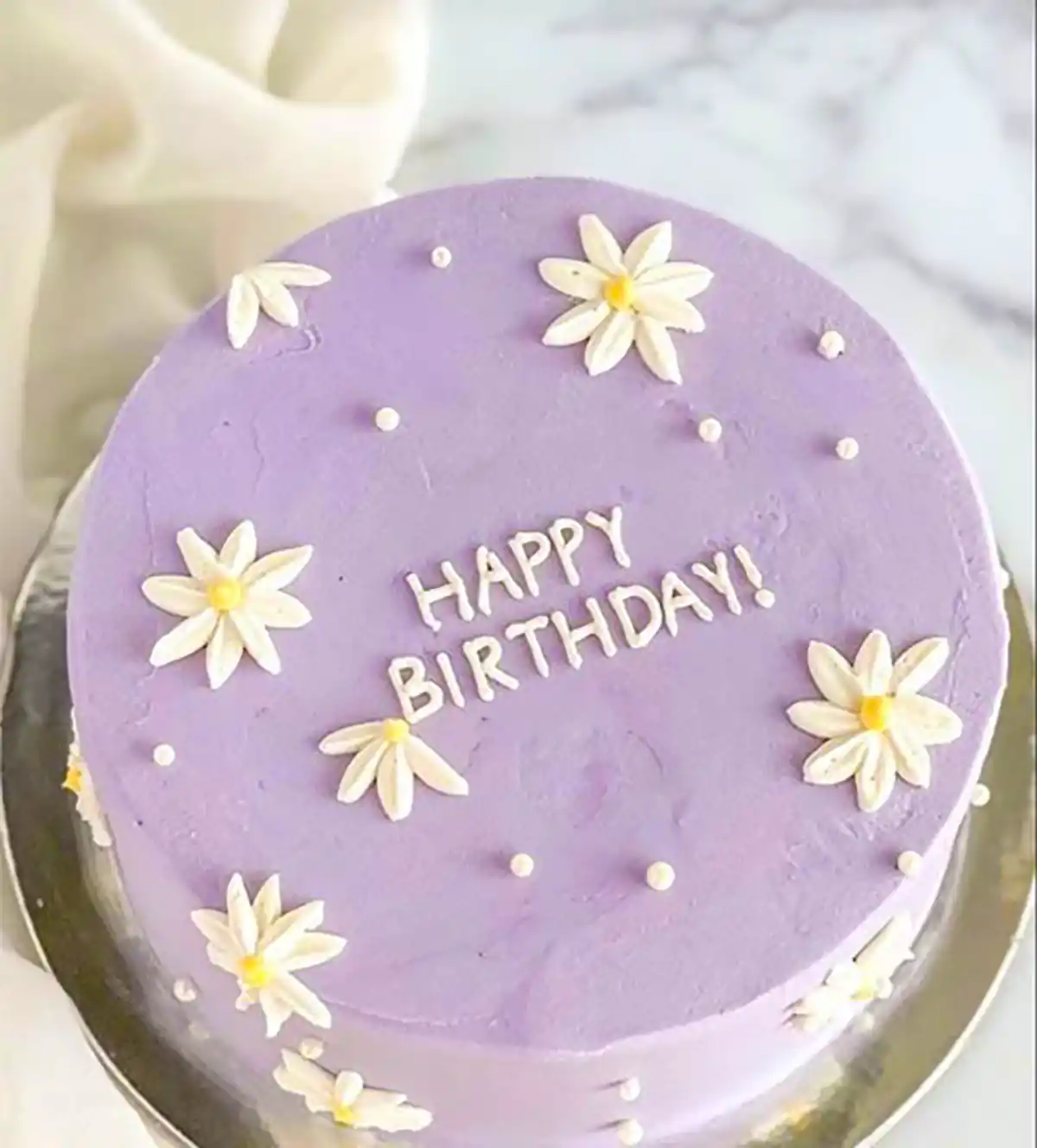 کیک تولد گل بابونه