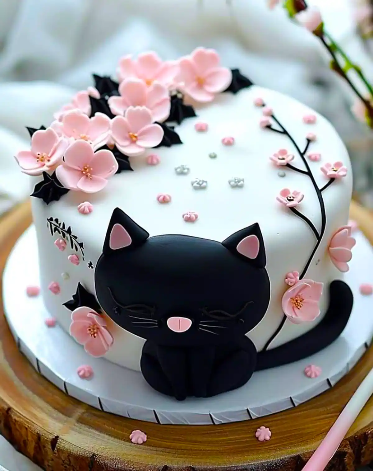 کیک تولد گربه ای کیوت