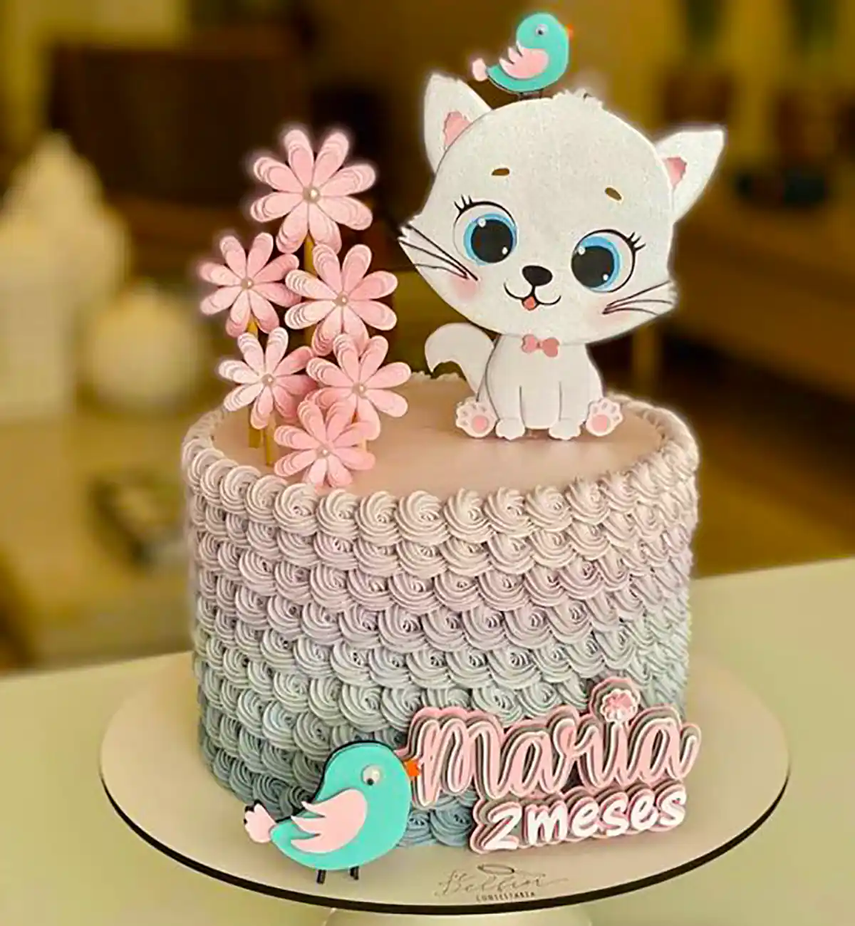 کیک تولد گربه ای کیوت