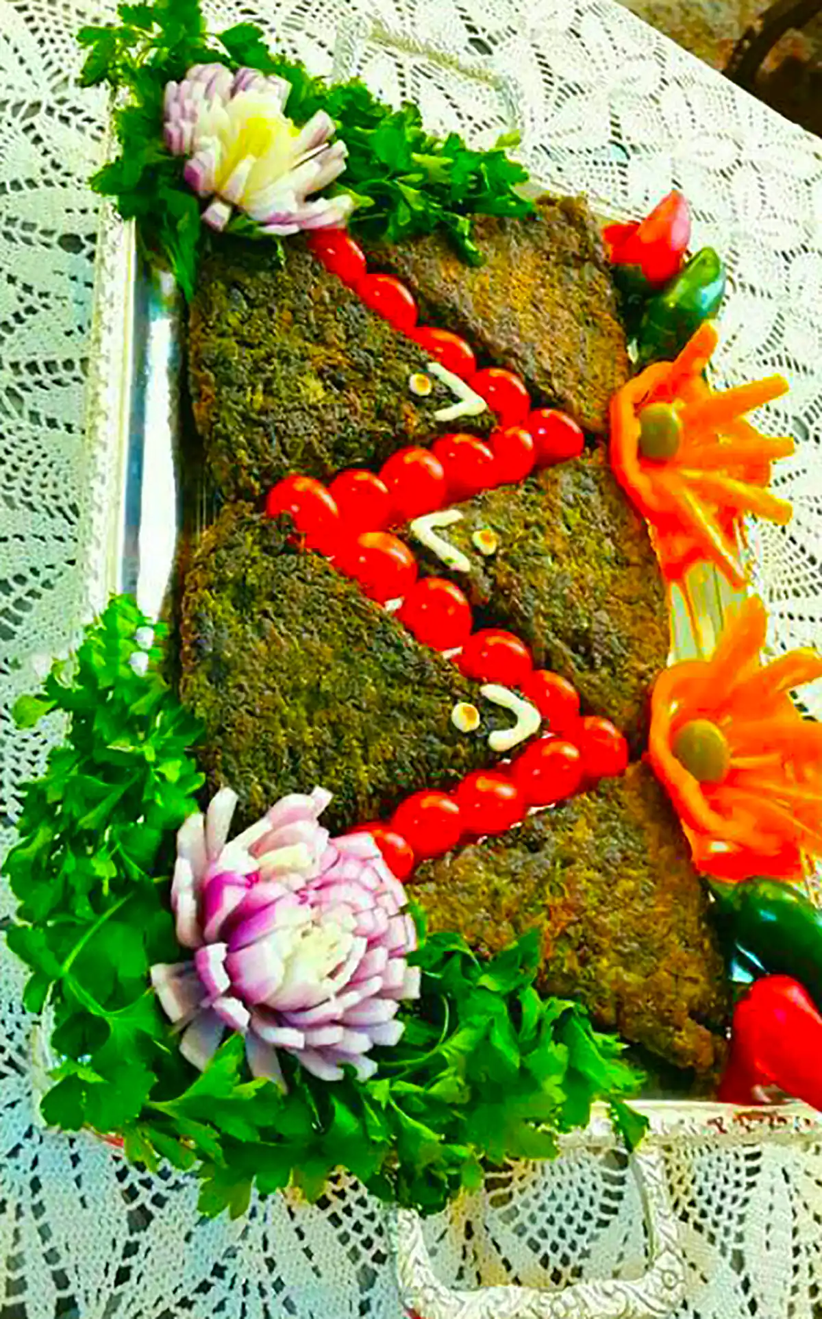 تزئین کوکوسبزی مجلسی