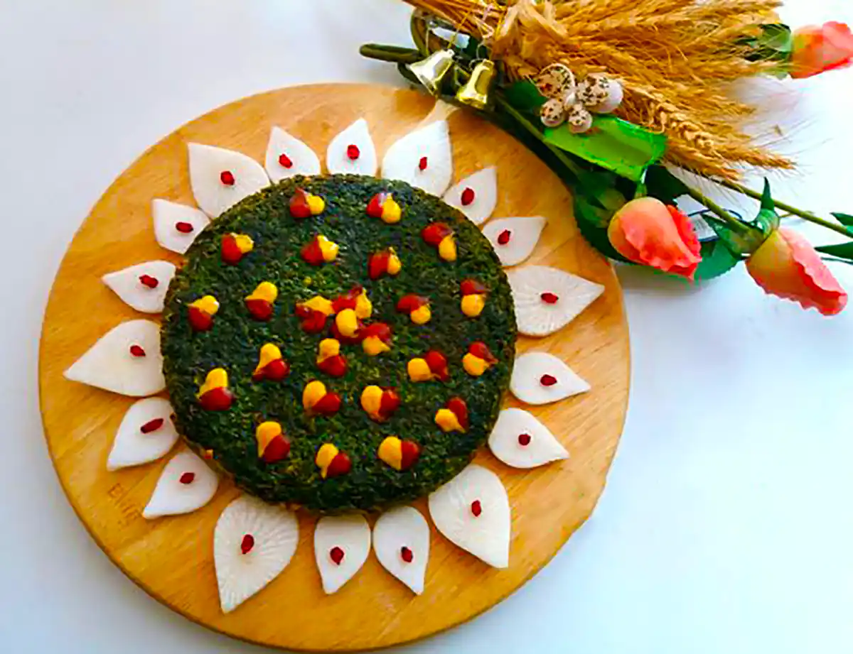 تزئین کوکوسبزی مجلسی