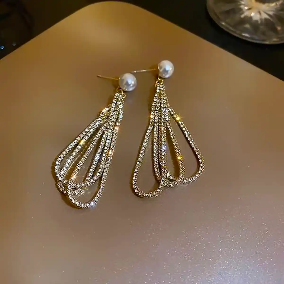 گوشواره آبشاری نقره شیک