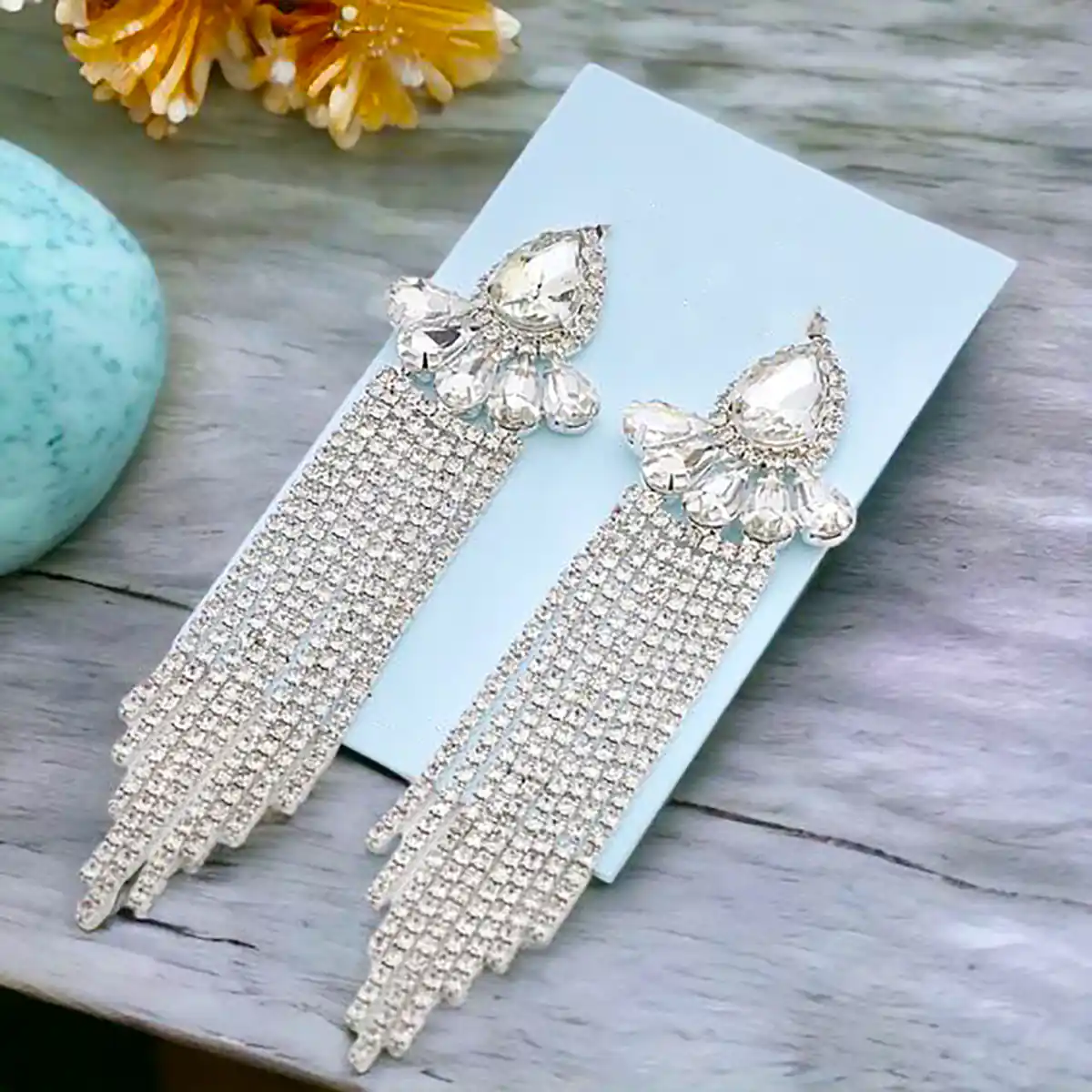 گوشواره آبشاری نقره شیک
