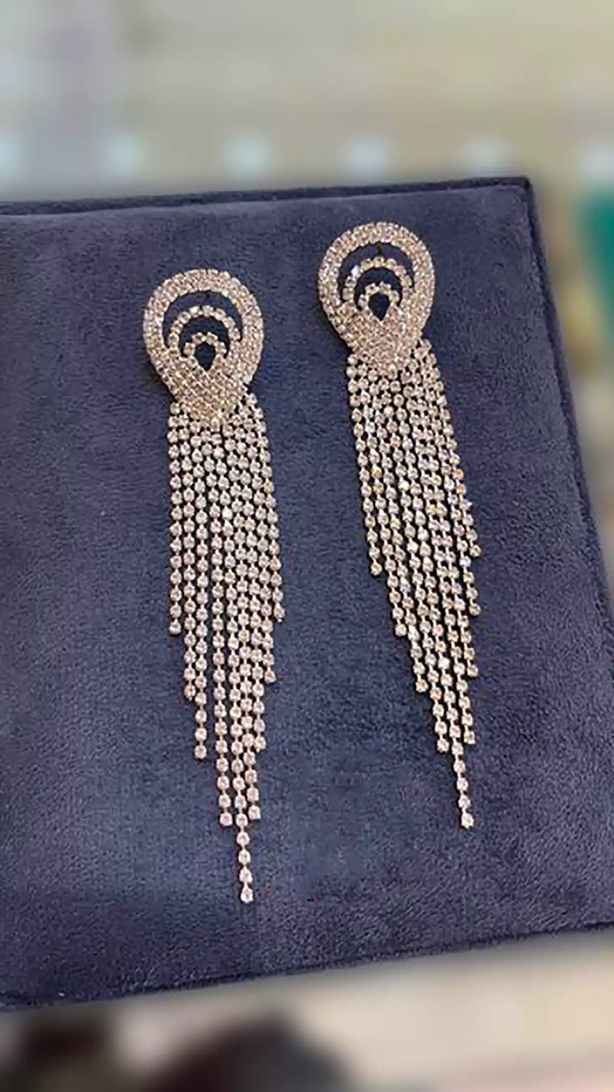 گوشواره آبشاری نقره شیک