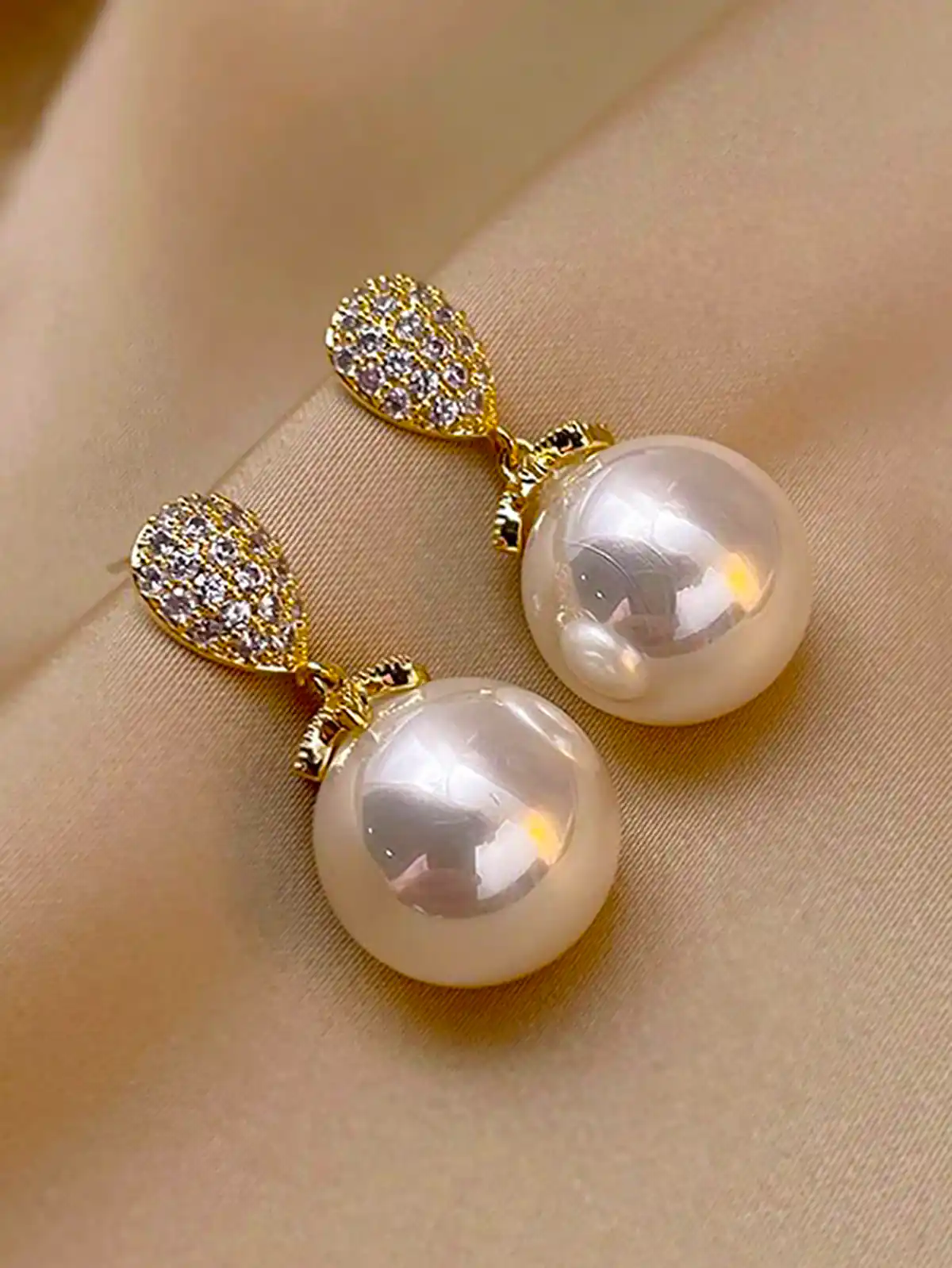 گوشواره طلا زنانه مرواریدی
