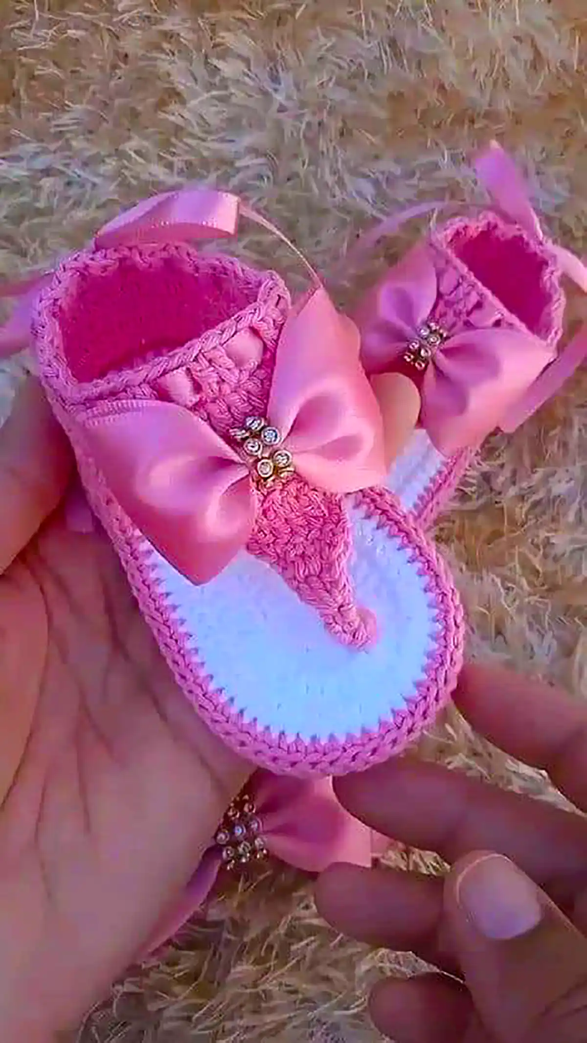 صندل بافتنی دخترانه بچگانه