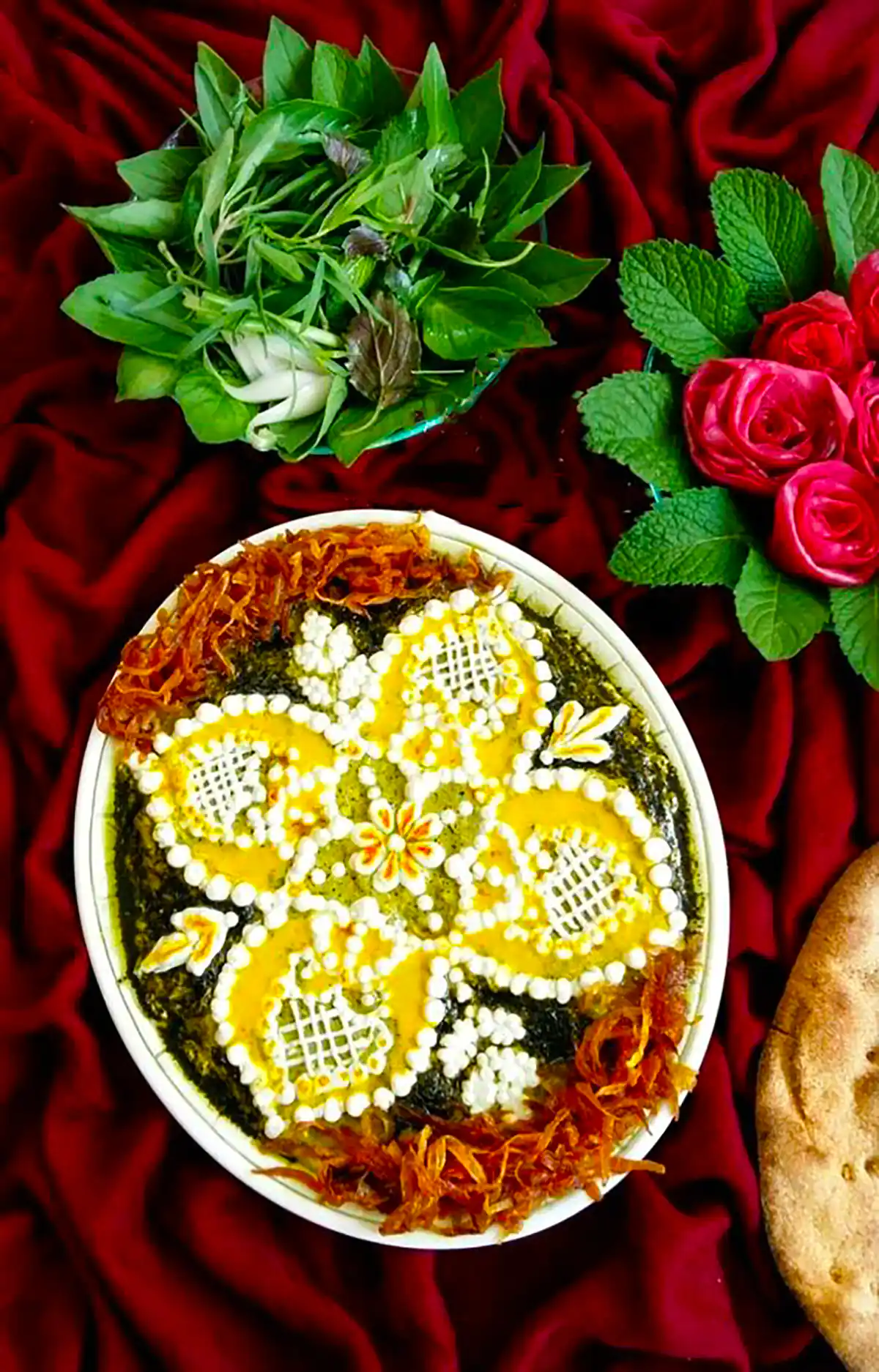 تزیین آش رشته مجلسی