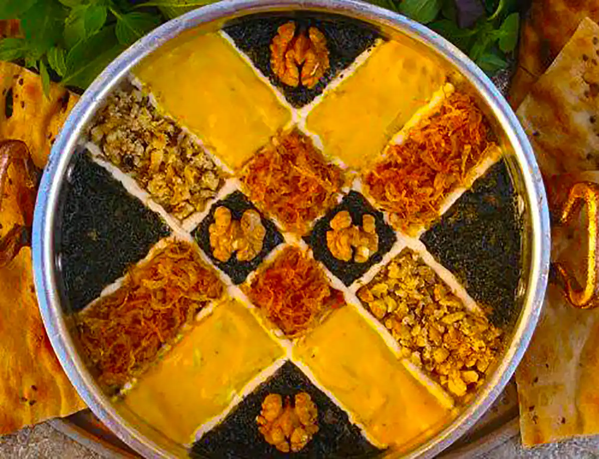 تزیین آش رشته مجلسی