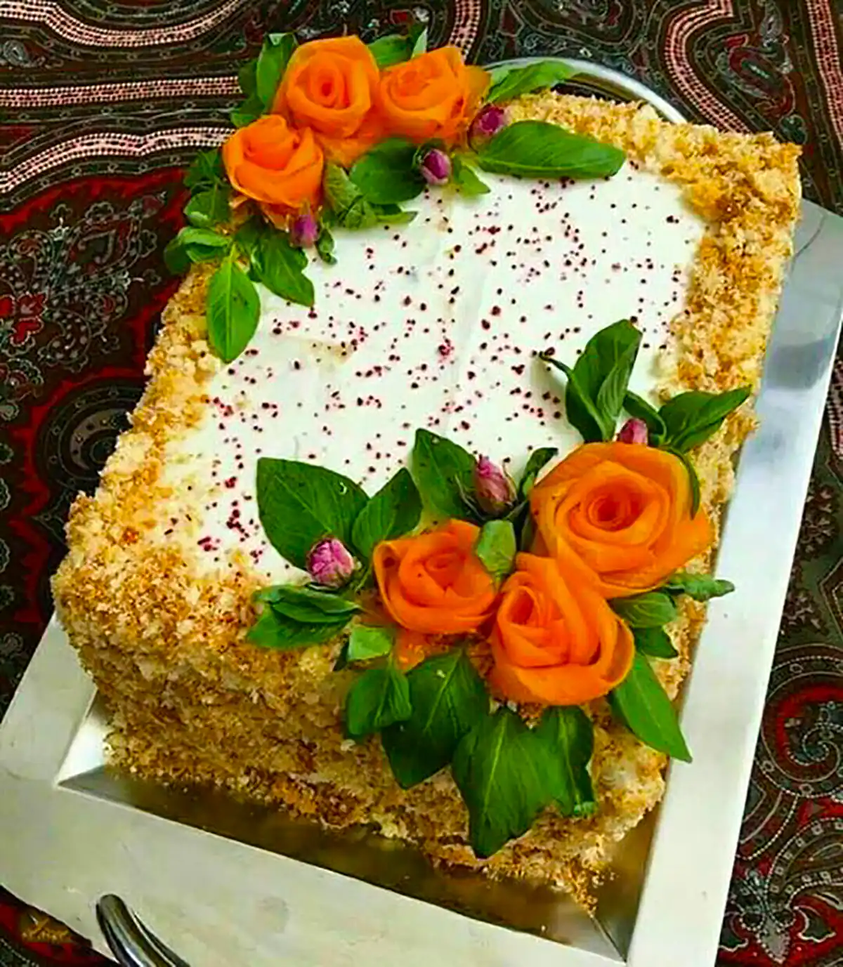 تزئین کیک مرغ مجلسی