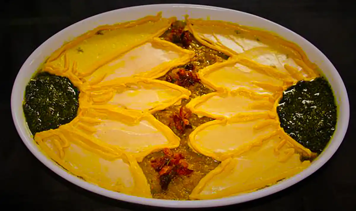 تزئین کشک و بادمجان مجلسی
