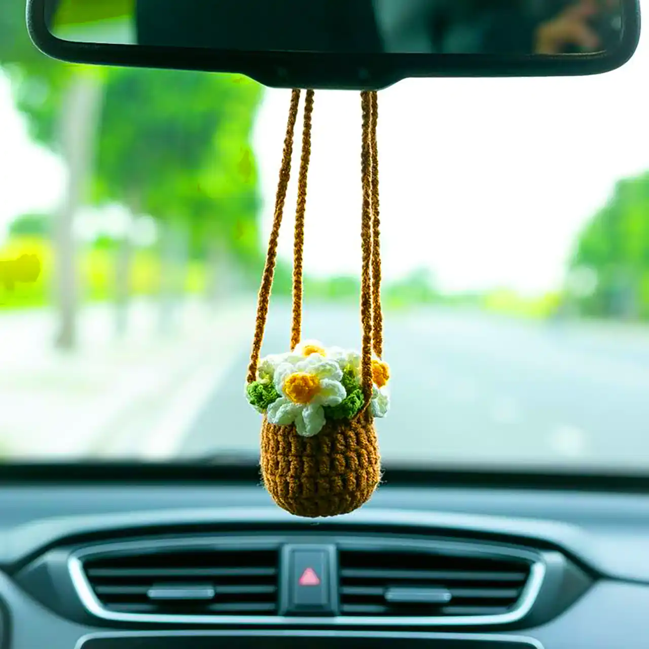 آویز بافتنی برای ماشین 