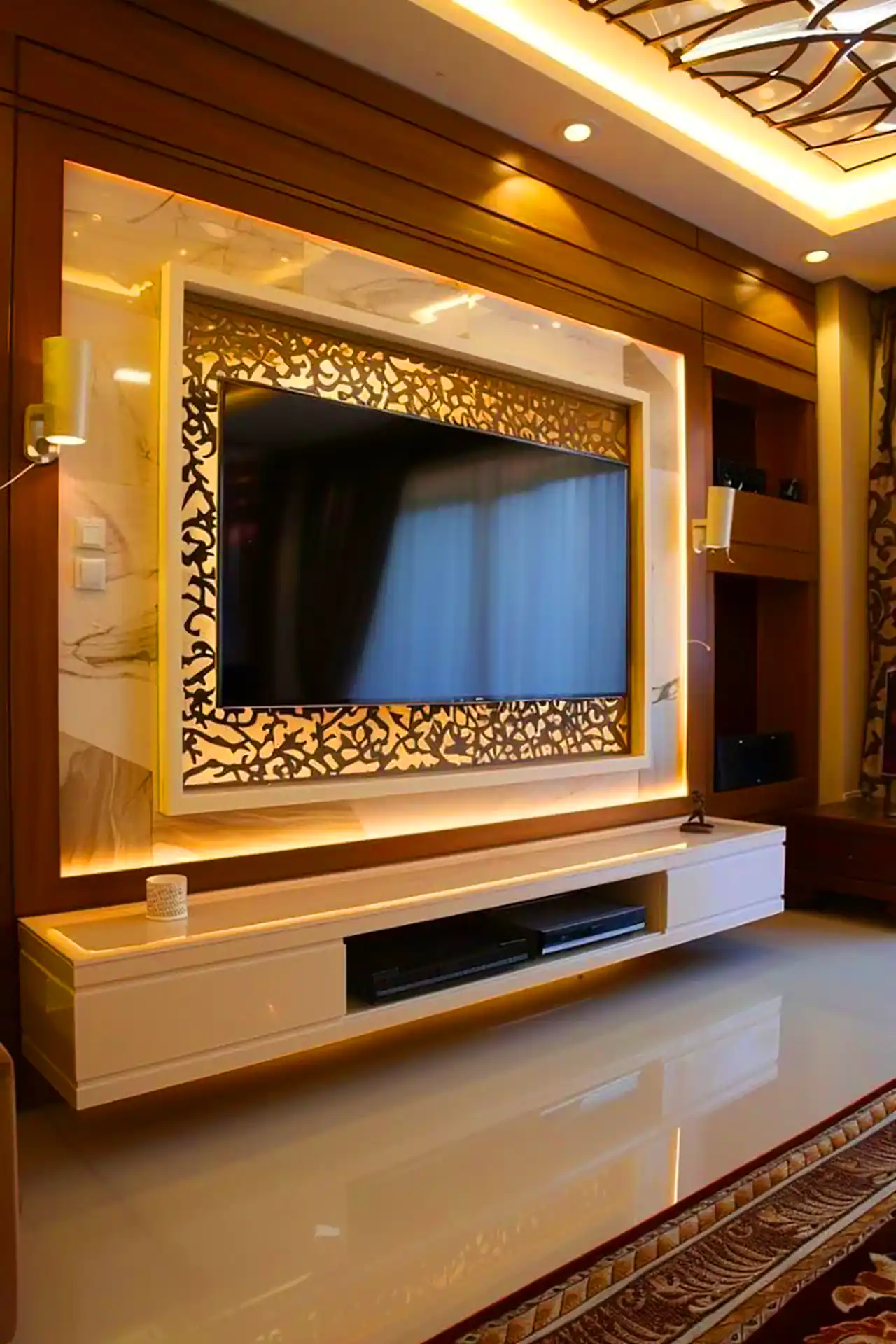 دیزاین دیوار پشت تی وی 