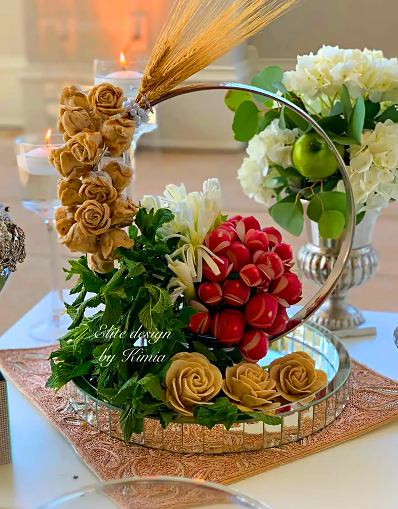 دیزاین نون و پنیر سفره عقد 