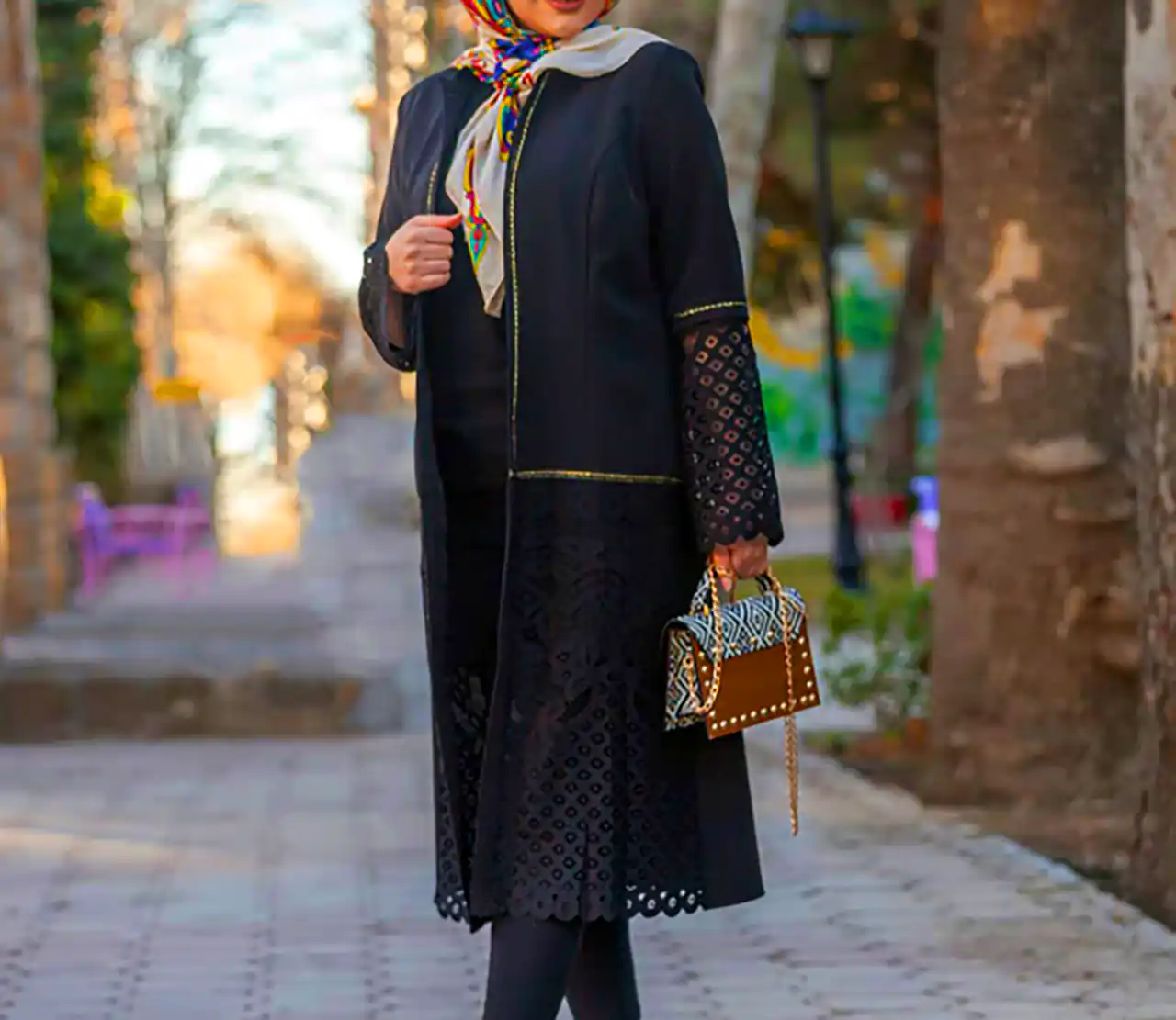 مانتو پاییزی بلند کلاسیک