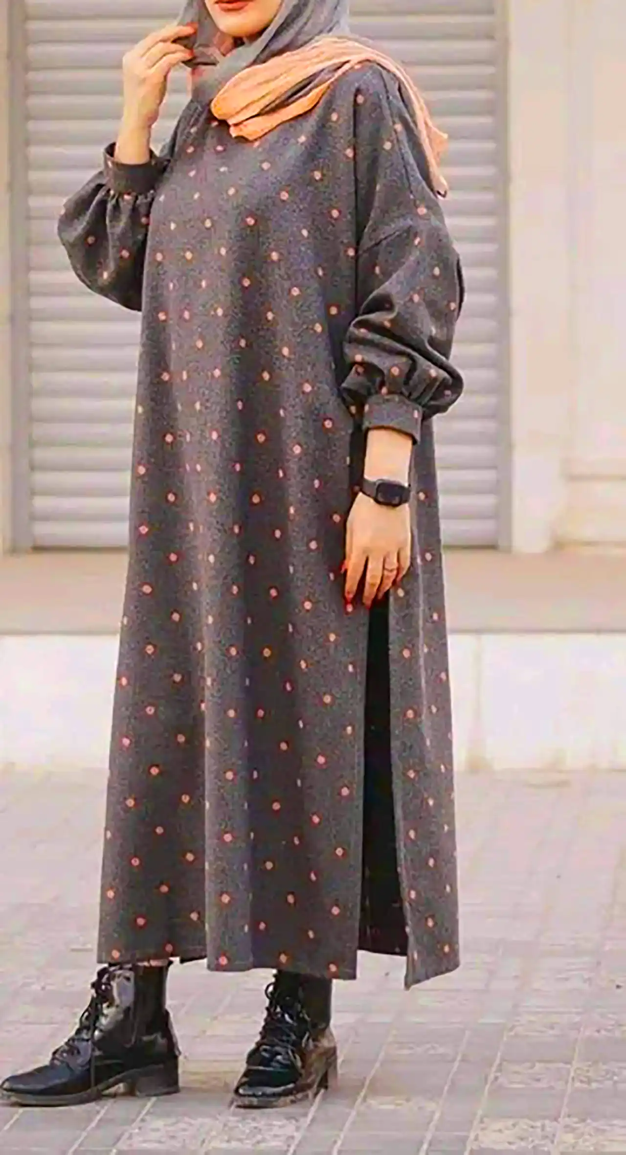 مانتو پیراهنی گرم پاییزی