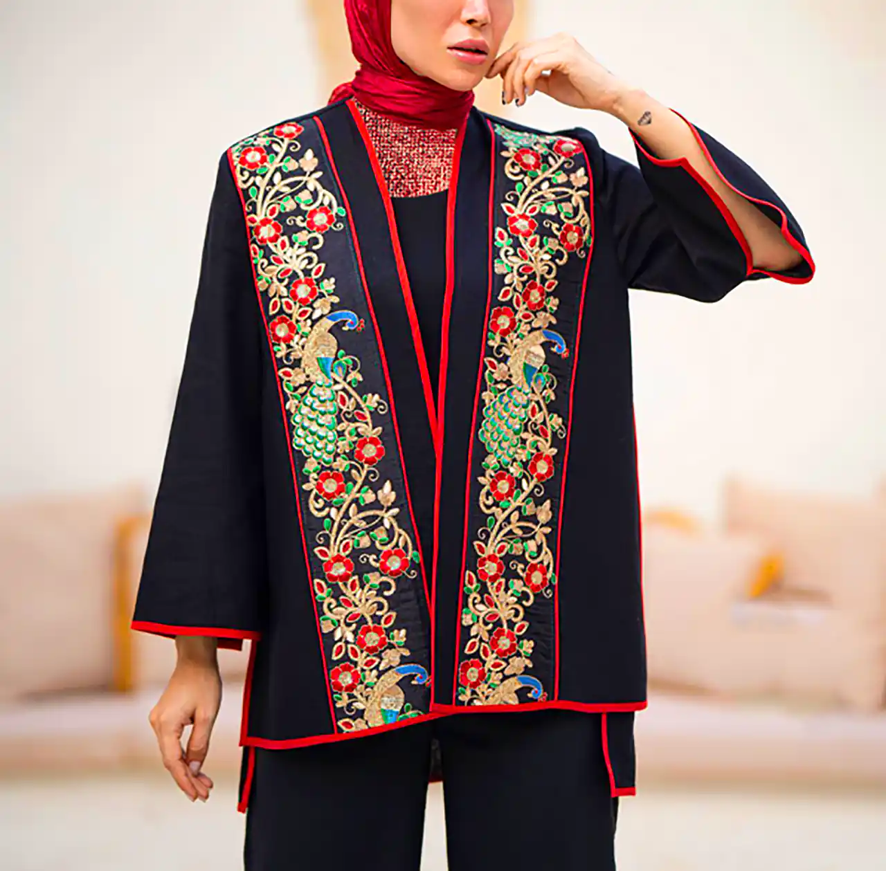 مانتو سنتی سوزن دوزی