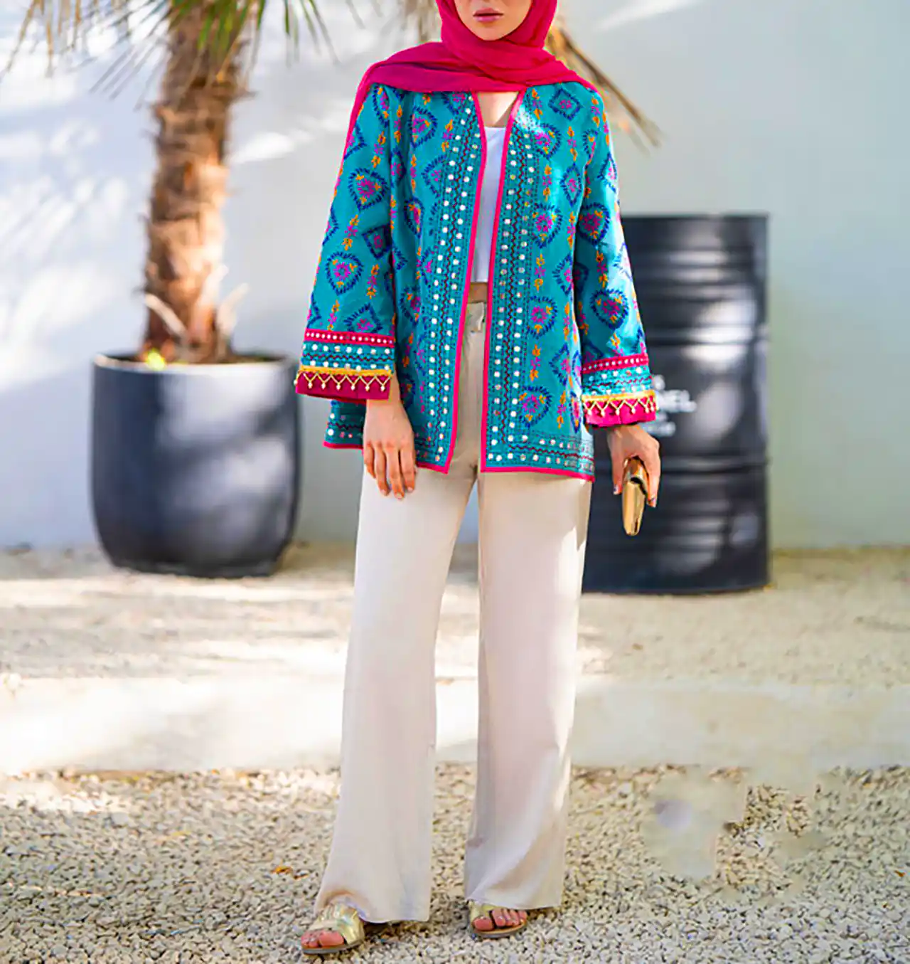 مانتو سنتی سوزن دوزی