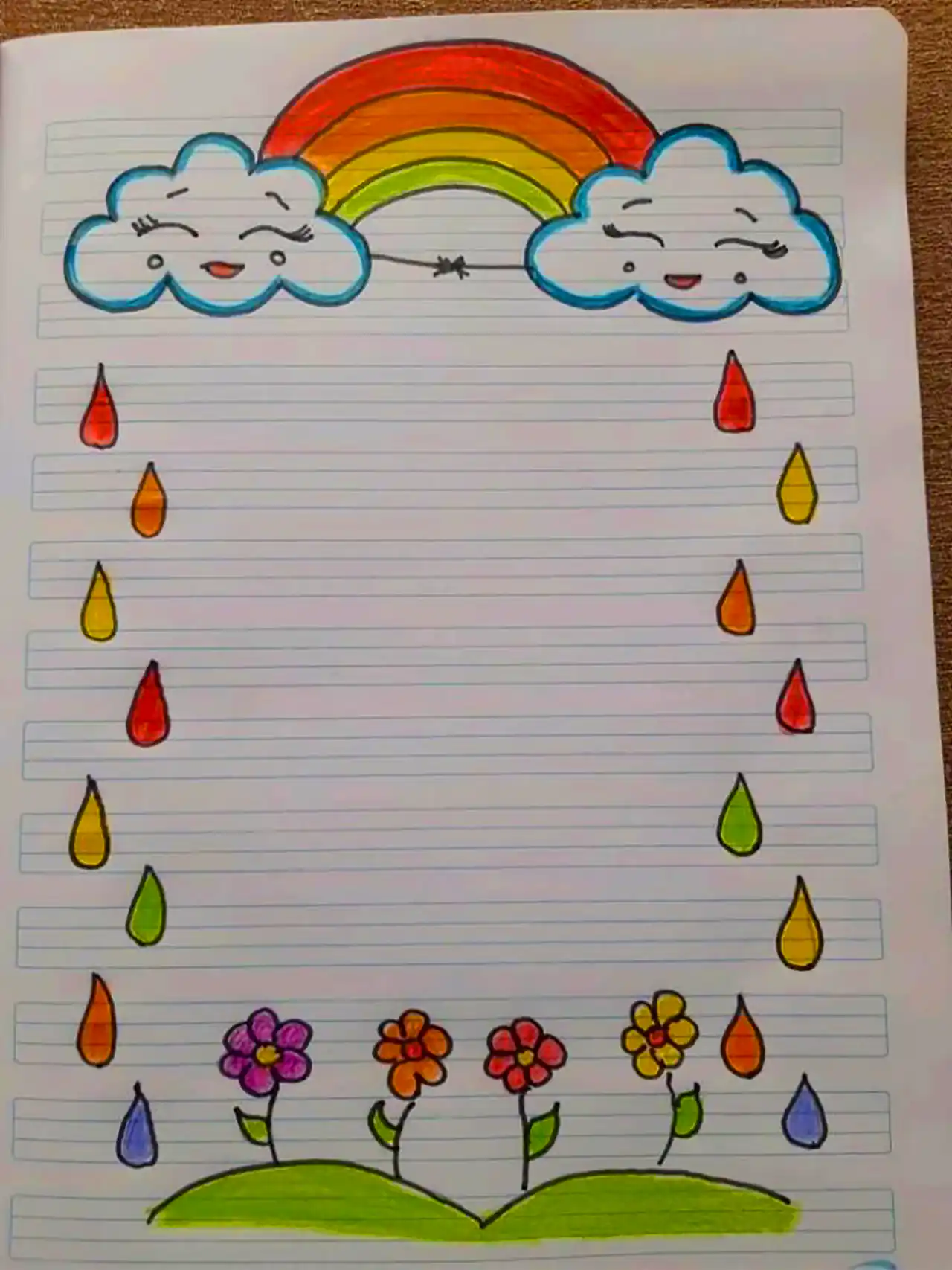 نقاشی ساده برای حاشیه دفتر مشق