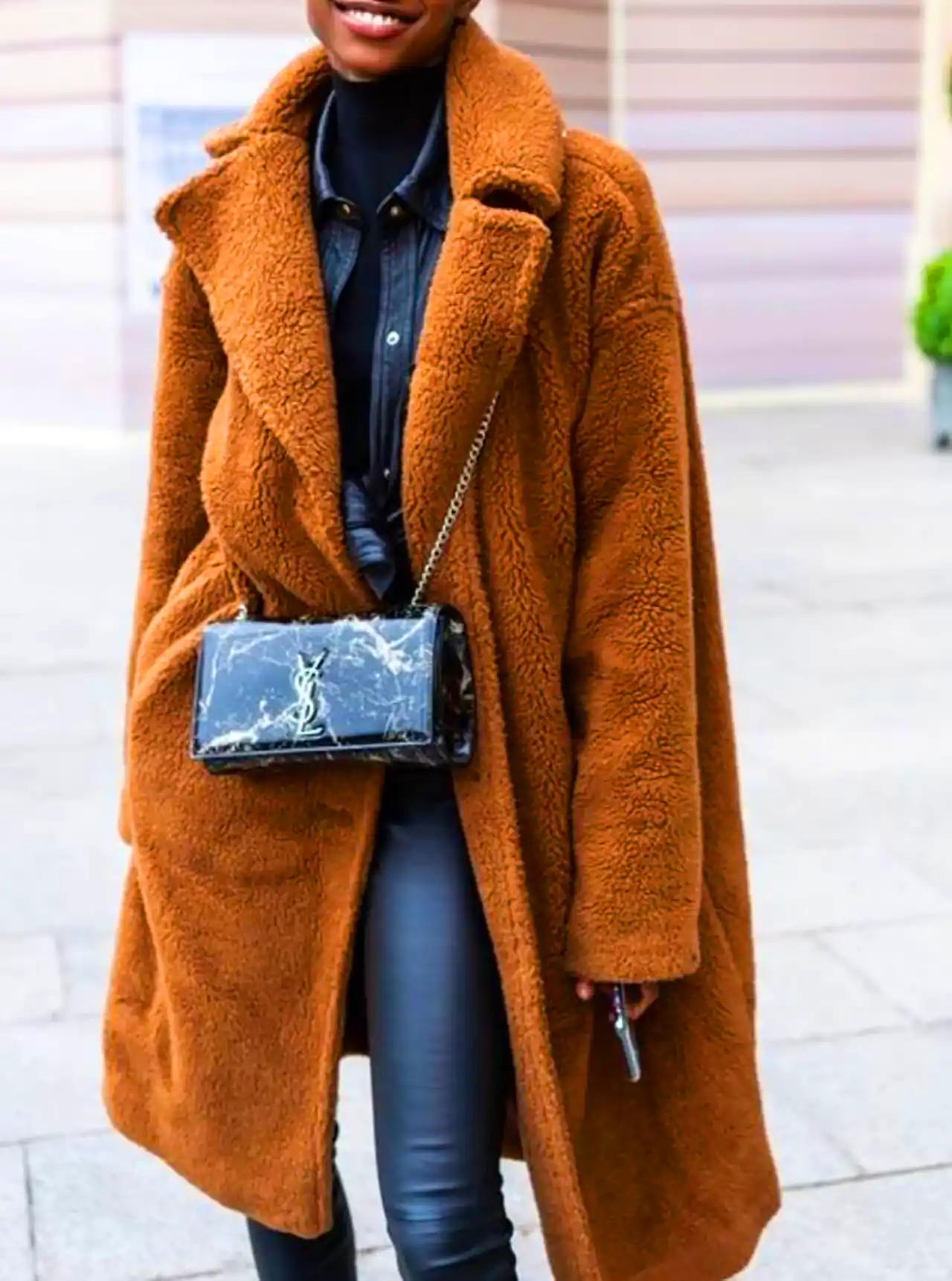 پالتو شتری با پارچه تدی