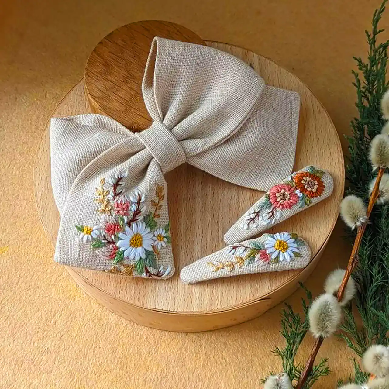 پاپیون پارچه ای برای مو
