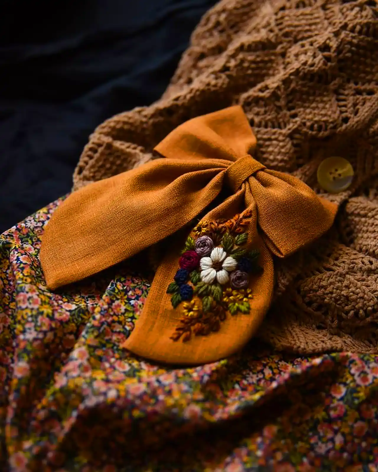 پاپیون پارچه ای برای مو